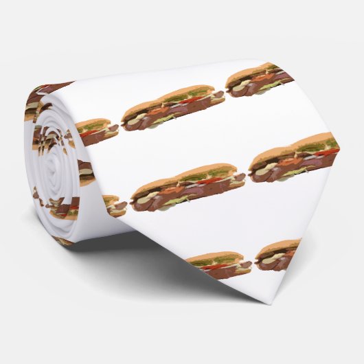 Subway Sandwich Hoagie Baguette Stropdas (Opgerold)