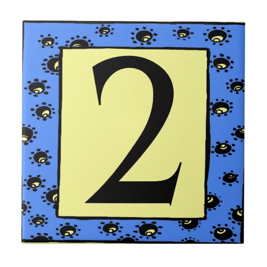 Subway Tegel Blue Lijst Stars 2 Twee Tegeltje (Voorkant)