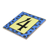 Subway Tegel Blue Lijst Stars 4 Vier Tegeltje (Zijkant)