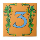 Subway Tegels Green Scroll Lijst 3 Drie Tegeltje (Voorkant)