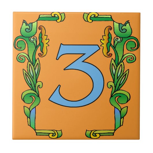 Subway Tegels Green Scroll Lijst 3 Drie Tegeltje (Voorkant)