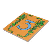 Subway Tegels Green Scroll Lijst 3 Drie Tegeltje (Zijkant)