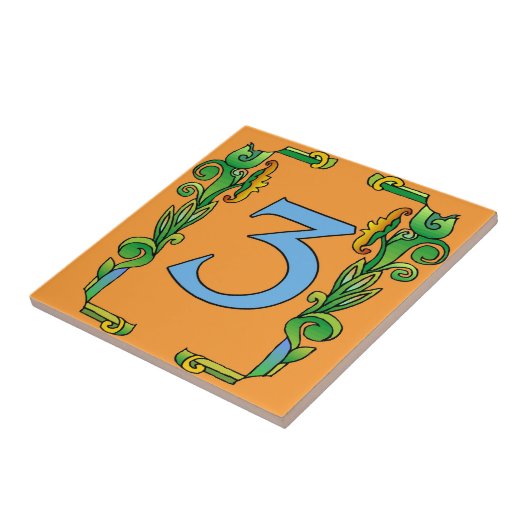 Subway Tegels Green Scroll Lijst 3 Drie Tegeltje (Zijkant)