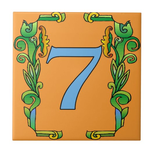 Subway Tegels Groene Scroll Lijst 7 Zeven Tegeltje (Voorkant)