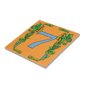 Subway Tegels Groene Scroll Lijst 7 Zeven Tegeltje (Zijkant)