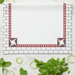 Subway Tile Towel Theedoek