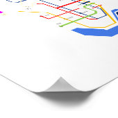 Subway van fantastische stad poster (Hoek)