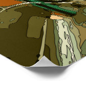 Subwegauto binnen het metaal poster (Hoek)