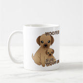 Subwoofer Dog Puppy Funny Mug of Travel Mug Koffiemok (Links)