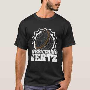 Subwoofer geluidsmonteur audio synthesizer muziek t-shirt