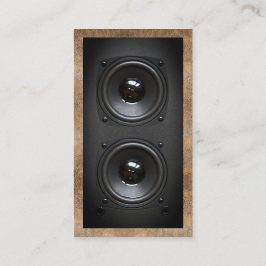 Subwooferdoos | Leder Visitekaartje (Achterkant)