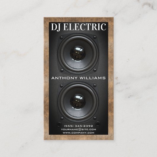 Subwooferdoos | Leder Visitekaartje (Voorkant)