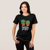 Succa For You – Cute Succulent Pun Tri-Blend Shirt (Voorkant volledig)