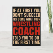 Succeed Probeer te doen wat je worstelcoach je ver Kaart (Voorkant)