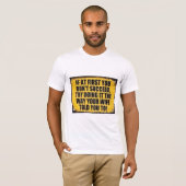 Succeed saucy fun sign t-shirt (Voorkant volledig)