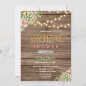 Succelents bruiloft themauitnodiging kaart (Voorkant)