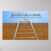 Succes als Inspirerend Poster van Ladder afdrukken (Voorkant)