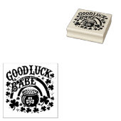 Succes Babe St. Patrick's Day Ierse regenboog Rubberstempel (Gestempeld)