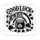 Succes Babe St. Patrick's Day Ierse regenboog Rubberstempel (Afrduk)