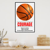 Succes: Basketball Motivatie stimuleren Poster (Keuken)