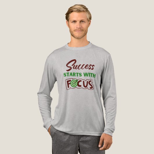 Succes Begint Met Focus Tri-Blend Shirt (Voorkant)