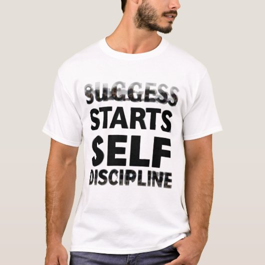 🔥 Succes begint met zelfdiscipline - motivatie T-shirt (Voorkant)