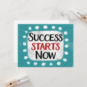 Succes begint nu met Wenskaart Kaart (Voorkant / Achterkant in situ)