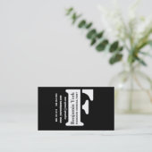 Succes begint nu! Modern Edgy Bold Classy Black Visitekaartje (Staand voorkant)