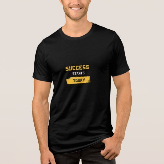 succes begint vandaag Tri-Blend shirt (Voorkant)