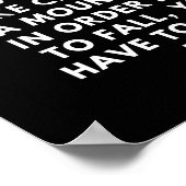 Succes bereiken is als het beklimmen van een berg. poster (Hoek)