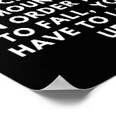 Succes bereiken is als het beklimmen van een berg. poster (Hoek)