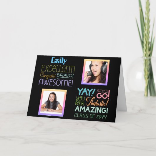 Succes bij Examen FOTOCOLLAGE Gefeliciteerd Kaart (Voorkant)