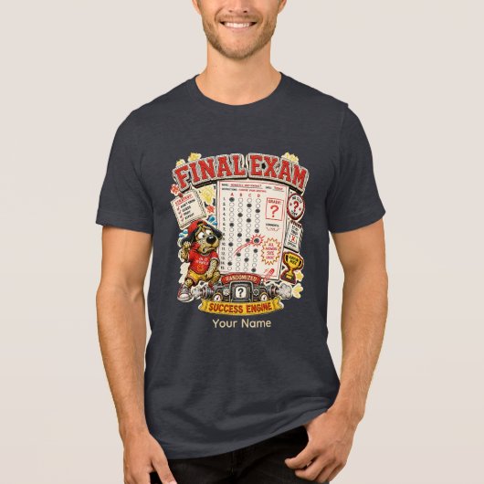 Succes bij het eindexamen in het verschiet Geperso Tri-Blend Shirt (Voorkant)
