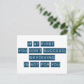 Succes bij Skydiving Briefkaart (Staand voorkant)