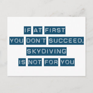 Succes bij Skydiving Briefkaart