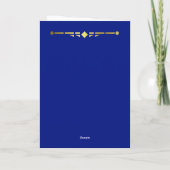 Succes Blauw Goud Typografie Kaart (Achterkant)