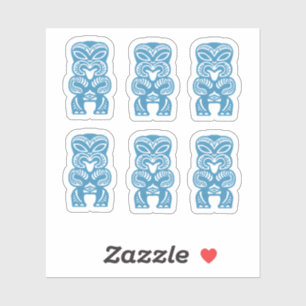 Succes Blauwe Tiki Stickers