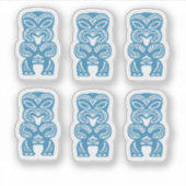 Succes Blauwe Tiki Stickers (Voorkant)
