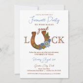 Succes Bloemen Hoefijzer Afscheidsfeest Kaart (Voorkant)