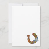 Succes Bloemen Hoefijzer Afscheidsfeest Kaart (Achterkant)