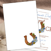 Succes Bloemen Hoefijzer Afscheidsfeest Kaart