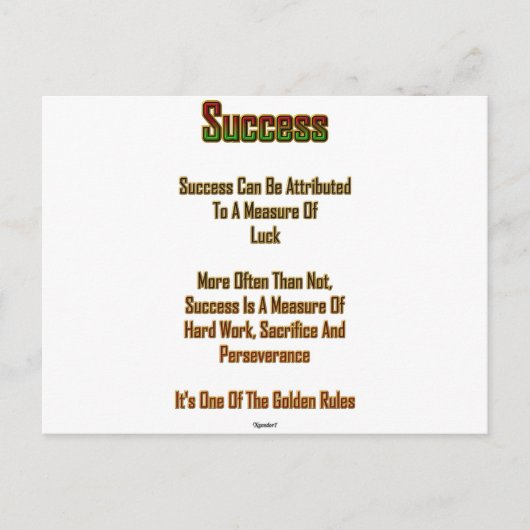 Succes Briefkaart (Voorkant)