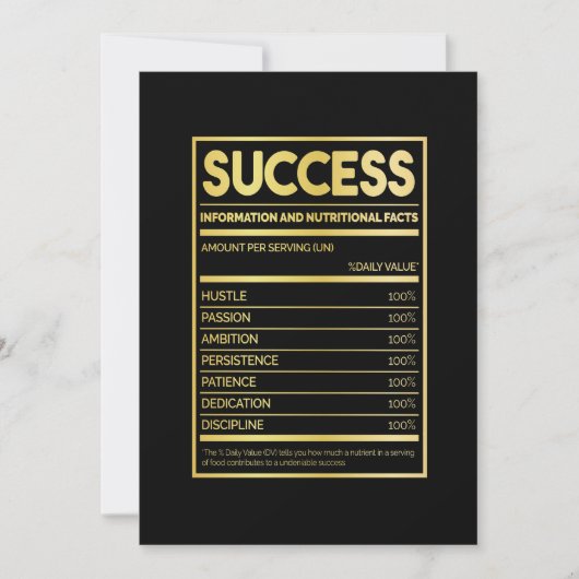 Succes Cadeaubonus Voedingsfeiten Kaart (Voorkant)