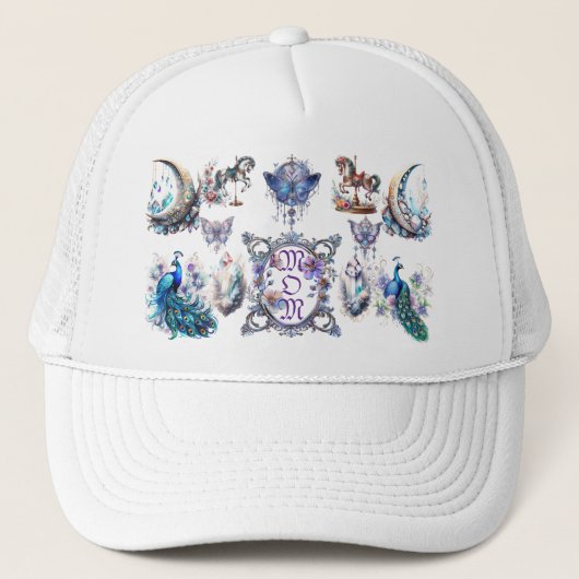 Succes Charms voor Mom Floral Lijst Trucker Pet (Voorkant)