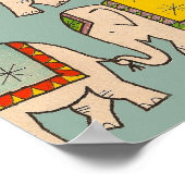 Succes circus olifanten schattig olifantenpatroon poster (Hoek)