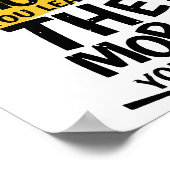 Succes citaat Hoe meer je leert Poster (Hoek)
