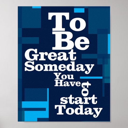 Succes citaat om ooit groot te worden poster (Voorkant)