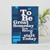 Succes citaat om ooit groot te zijn save the date (Staand voorkant)