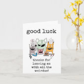 Succes, collega, baas, medewerkers, Kaart verlaten (Gele Bloem)