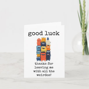 Succes, collega, baas, medewerkers, Kaart verlaten